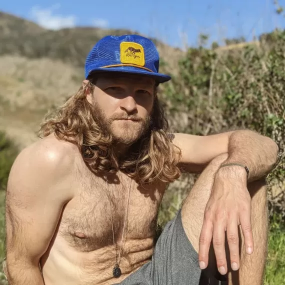 Runyon American Made In USA Royal California Gold Trucker Hat Trail Running Hiking Outdoor Fitness Runyon Canyon Apparel