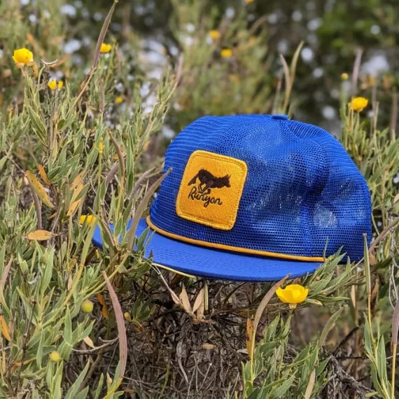 Runyon American Made In USA Royal California Gold Trucker Hat Trail Running Hiking Outdoor Fitness Runyon Canyon Apparel