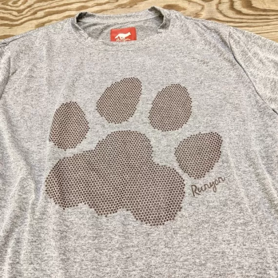 Runyon Canyon Apparel Mens Puma Paw Long Sleeve Siganture Performance Fitness Shirt | Made In USA