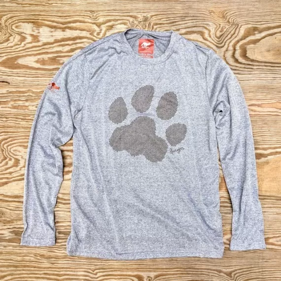 Runyon Canyon Apparel Mens Puma Paw Long Sleeve Siganture Performance Fitness Shirt | Made In USA
