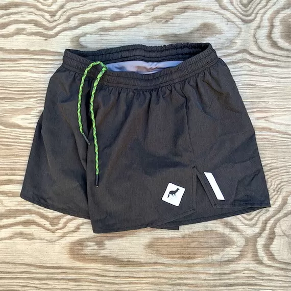 Runyon Unisex 3" Charcoal Performance Running Short Made In USA | Runyon Canyon Apparel