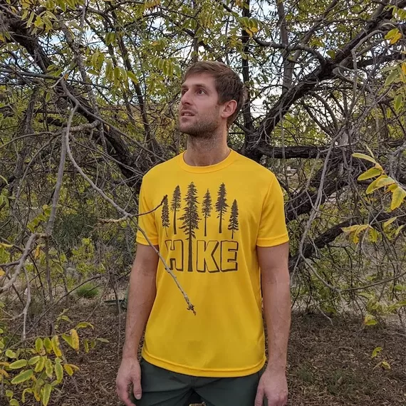 Runyon Hike Gold Woods Tech Trail Performance Shirt Made In USA