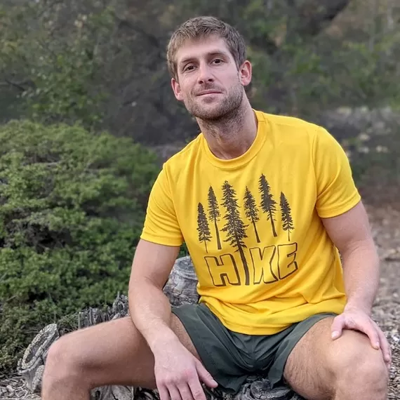 Runyon Hike Gold Woods Tech Trail Performance Shirt Made In USA