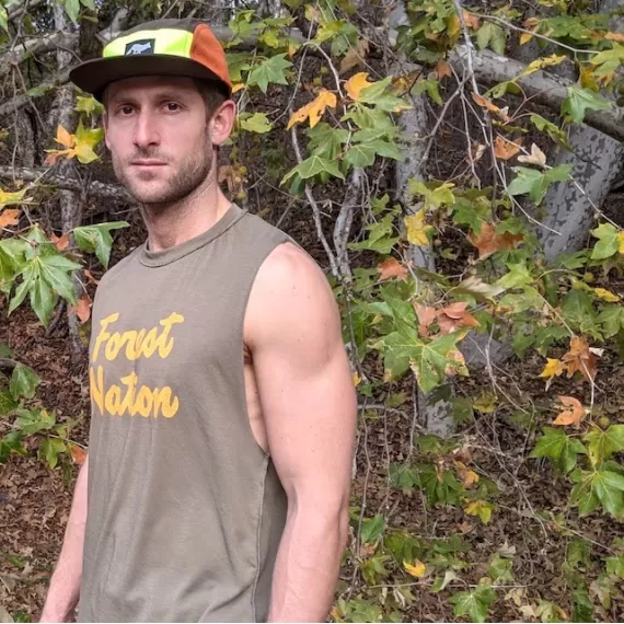 Runyon Mens Forest Nation Adventure Club Sage Muscle Tank Made In USA