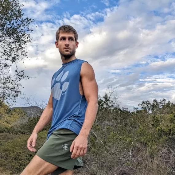 Runyon Puma Paw Smokin Blue Muscle Fitness Tank Top Made In USA