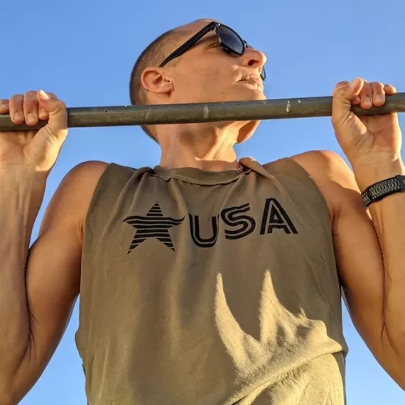 Runyon Mens Star USA Military Muscle Tank Performance Sportswear Made In USA