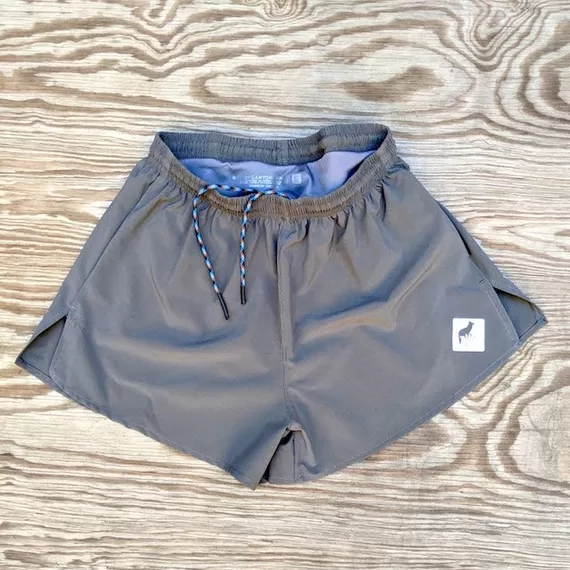 Runyon Steel Grey Unisex 3" Performance Running Short Made In USA | Runyon Canyon Apparel