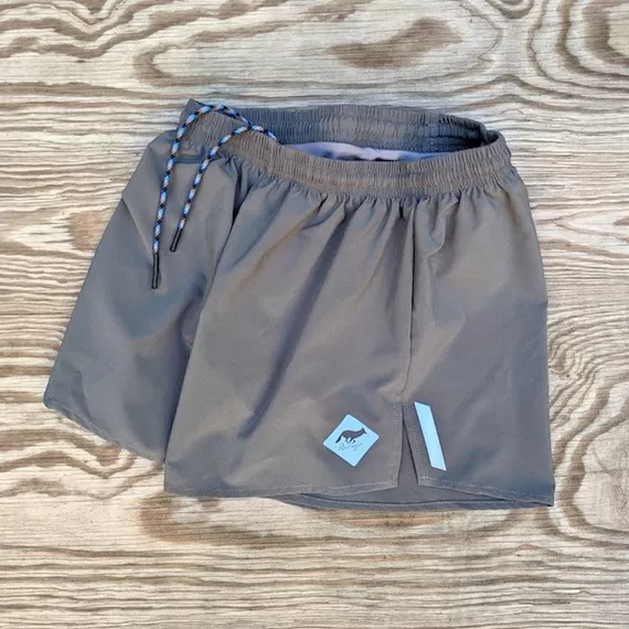 Runyon Steel Grey Unisex 3" Performance Running Short Made In USA | Runyon Canyon Apparel