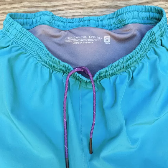 Runyon Unisex 3" Teal Performance Running Short Made In USA