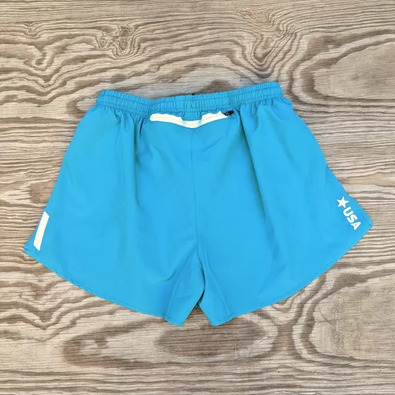Runyon Unisex 3" Teal Performance Running Short Made In USA