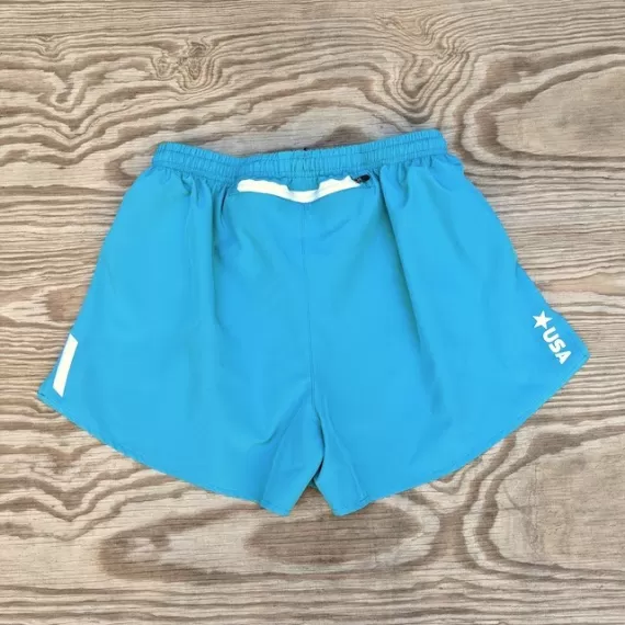 Runyon Unisex 3" Teal Performance Running Short Made In USA
