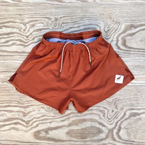 Runyon Unisex 3" Rust Performance Running Short Made In USA | Runyon Canyon Apparel