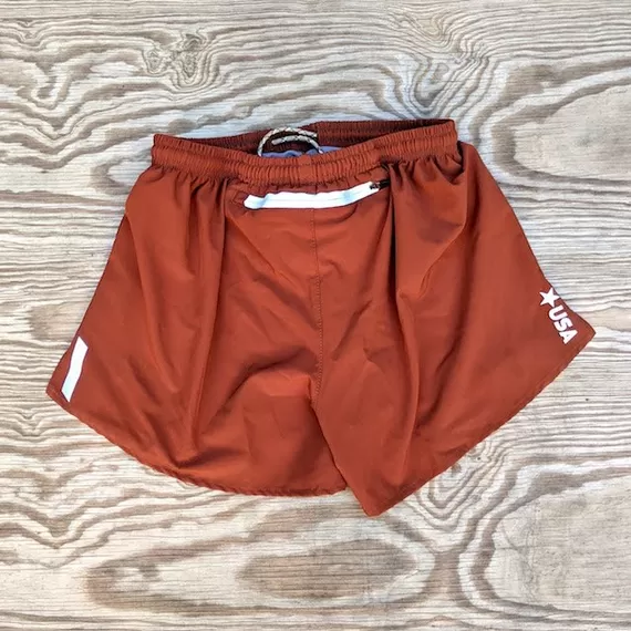 Runyon Unisex 3" Rust Performance Running Short Made In USA | Runyon Canyon Apparel