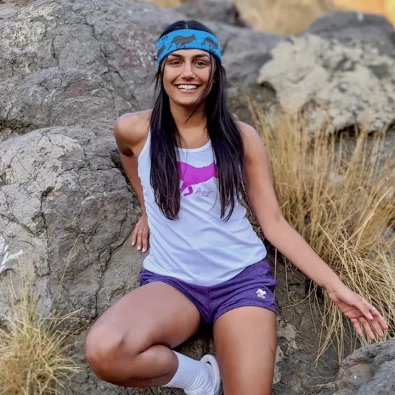 Runyon Canyon Apparel Womens Purple Heather Workout Fitness Shorts Made In USA