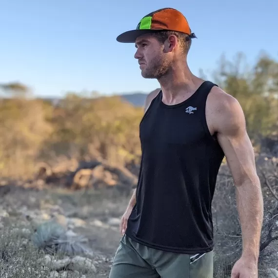 Runyon Men's Black Performance Training Fitness Tank Made In USA