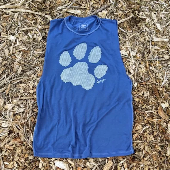 Runyon Puma Paw Smokin Blue Muscle Fitness Tank Top Made In USA