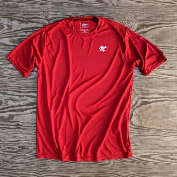Runyon Mens Red Training Shirt Performance Sportswear Made In USA
