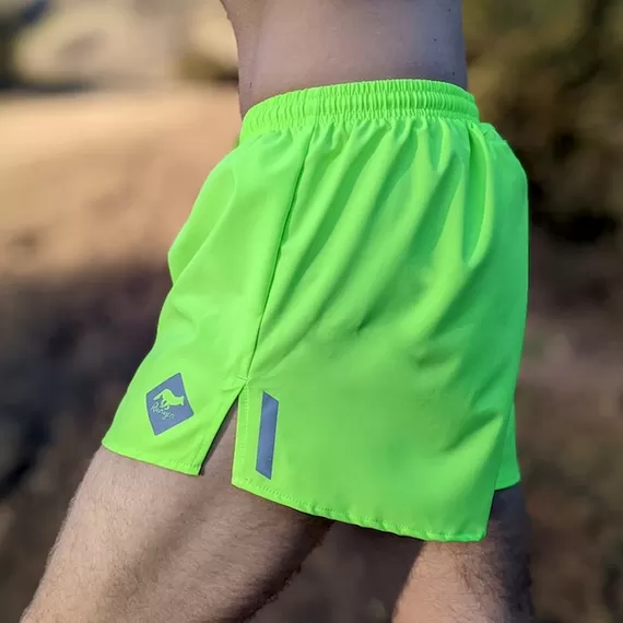 Runyon Unisex 3" Neon Yellow Performance Running Short Made In USA | Runyon Canyon Apparel