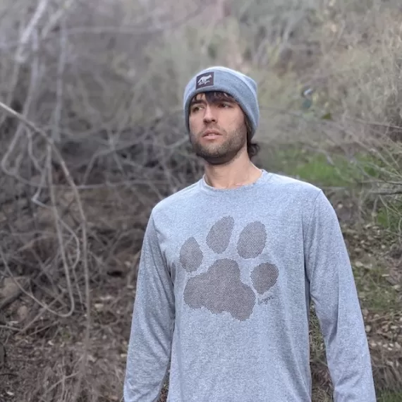 Runyon Canyon Apparel Mens Puma Paw Long Sleeve Siganture Performance Fitness Shirt | Made In USA