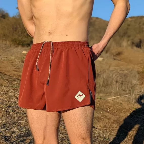 Runyon Unisex 3" Rust Performance Running Short Made In USA | Runyon Canyon Apparel