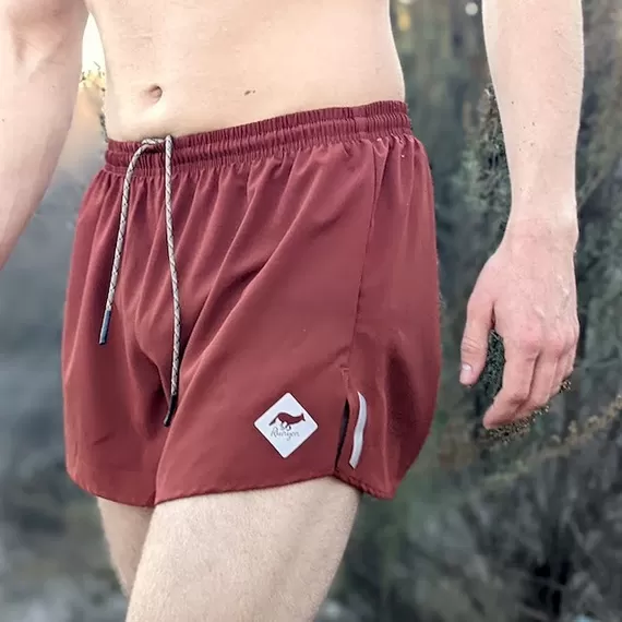 Runyon Unisex 3" Rust Performance Running Short Made In USA | Runyon Canyon Apparel