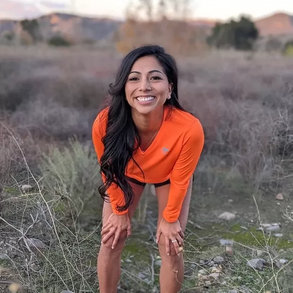 Runyon Women's Neon Orange Long Sleeve Performance Training Shirt