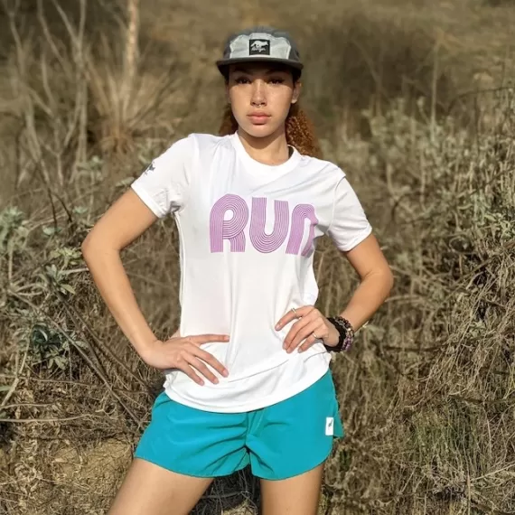Runyon Women's White RUN Performance Training Shirt Made In USA