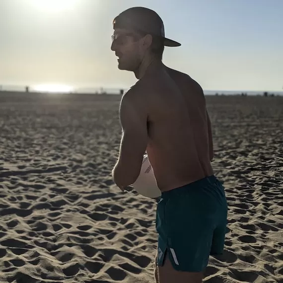Runyon Unisex 3" Teal Performance Running Short Made In USA