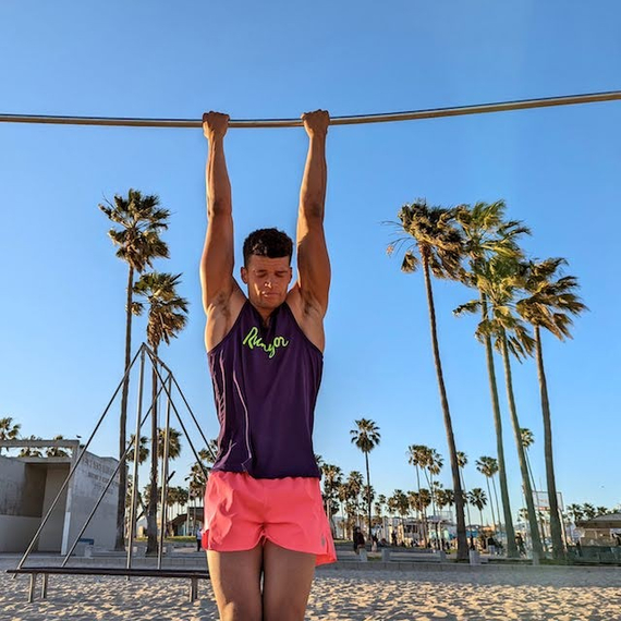 Runyon Mens American Made In USA Hot Pink Running Shorts great for Muscle Beach Workouts