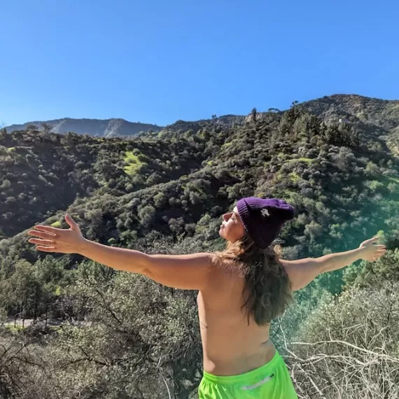 Runyon Purple Penstemon Reflective Knit Beanie Made In USA | Runyon Canyon Apparel