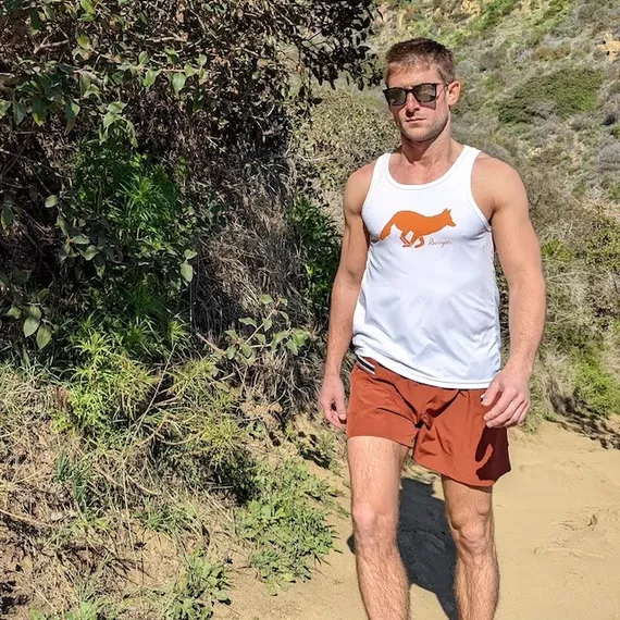 Runyon Mens American Made In USA Running Tank Tops Singlet - Hunter Logo Training Tank