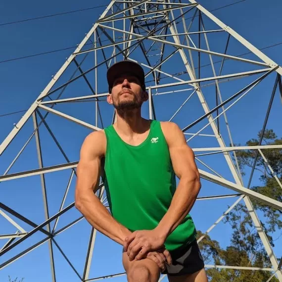 Runyon Mens Kelly Green Springs Performance Training Tank American Made In USA | Runyon Canyon Apparel