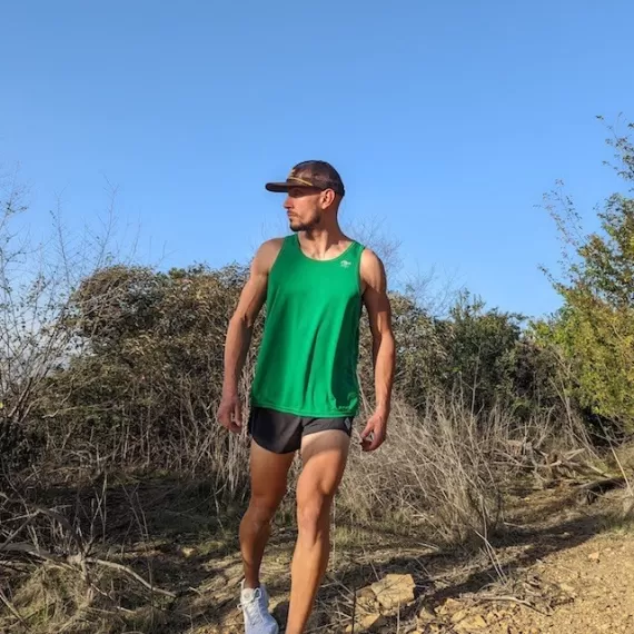 Runyon Mens Kelly Green Springs Performance Training Tank American Made In USA | Runyon Canyon Apparel