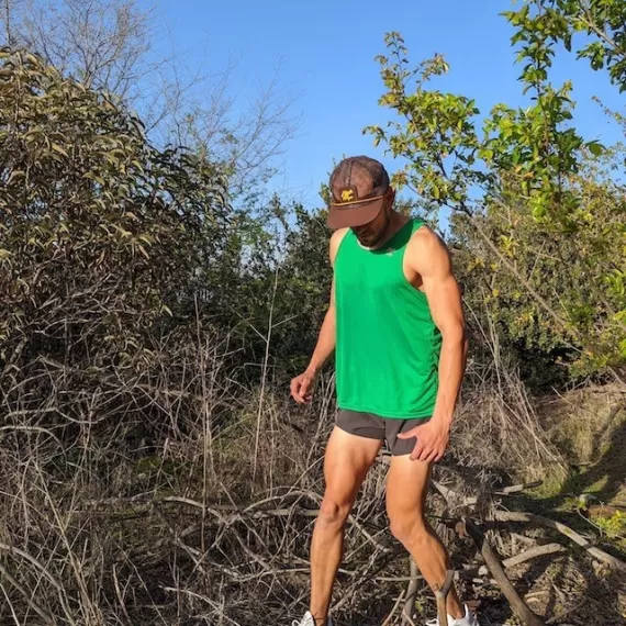 Runyon Mens Kelly Green Springs Performance Training Tank American Made In USA | Runyon Canyon Apparel