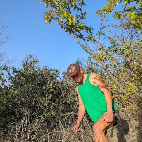 Runyon Mens Kelly Green Springs Performance Training Tank American Made In USA | Runyon Canyon Apparel