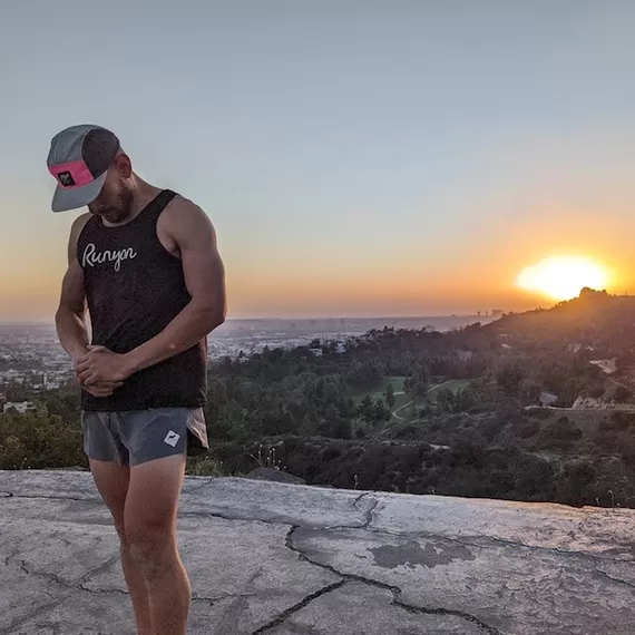 Runyon Mens Made In USA Running Fitness Short Steel Grey