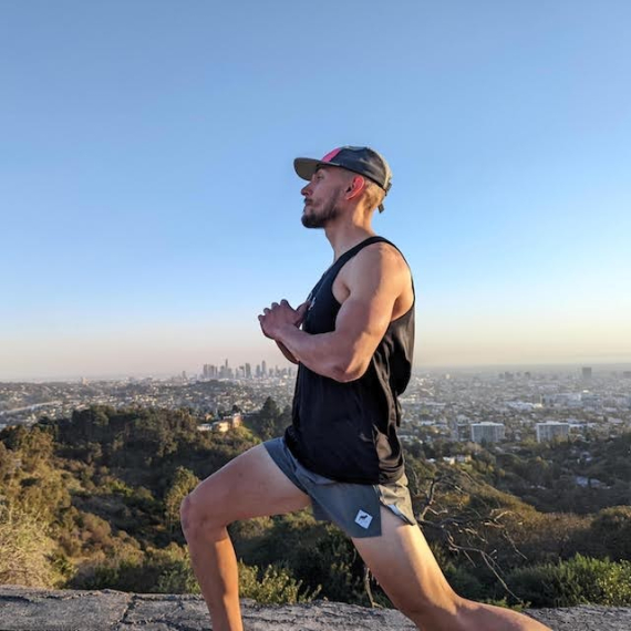 Runyon Men's Black Reflective Script Training Tank Made In USA