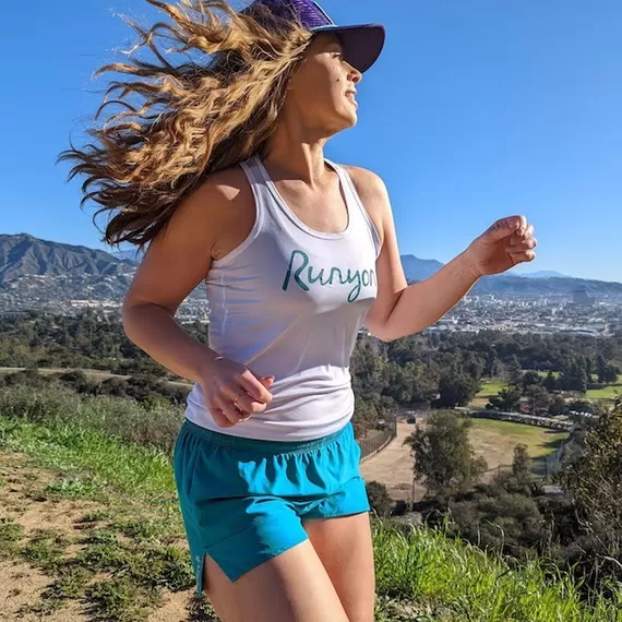 Runyon Canyon Apparel Women's Teal Script Yoga Tank