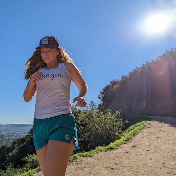 Runyon Canyon Apparel Women's Teal Script Yoga Tank