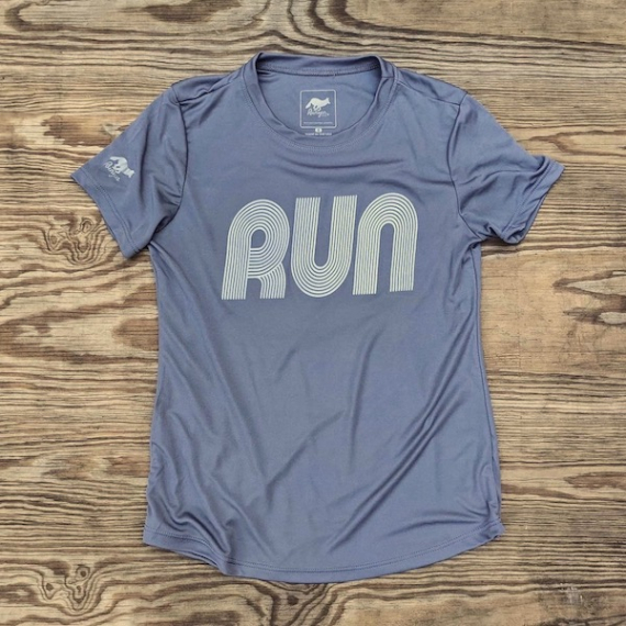 Runyon Women's Running Clothing RUN Grey Fitness Shirt Performance Sportswear Runyon Canyon Apparel American Made In USA