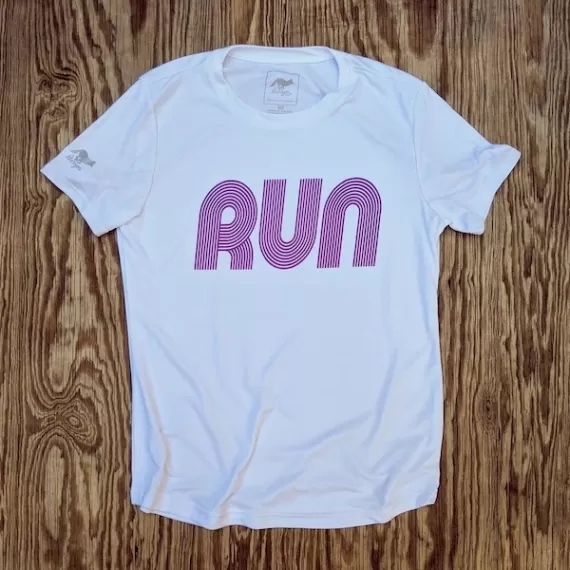 Runyon Women's White RUN Performance Training Shirt Made In USA