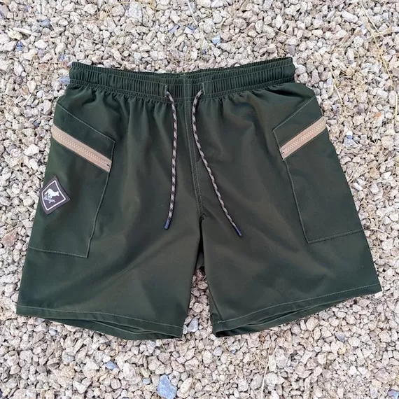 Runyon TrailStash 7" Olive Green  TrailStash Gravel Performance Short