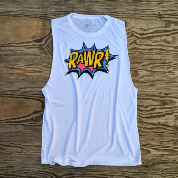 Runyon Canyon Apparel Mens RAWR Muscle Tank Running Hiking Fitness Performance Sportswear American Made In USA