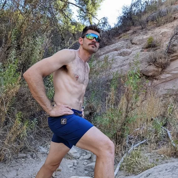 Runyon TrailStash 7" Navy Blue Gravel Performance Short