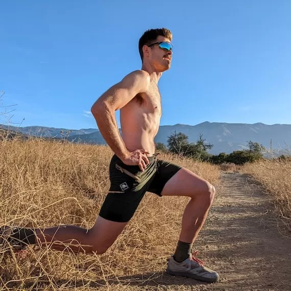Runyon TrailStash 7" Olive Green  TrailStash Gravel, Running, HIking Performance Short