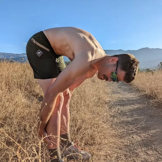 Runyon TrailStash 7" Olive Green  TrailStash Gravel, Running, HIking Performance Short