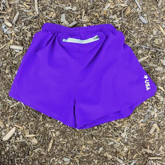 Runyon Unisex 3" Purple Performance Running Short Made In USA | Runyon Canyon Apparel