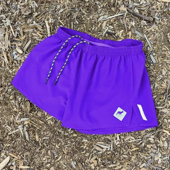 Runyon Unisex 3" Purple Performance Running Short Made In USA | Runyon Canyon Apparel
