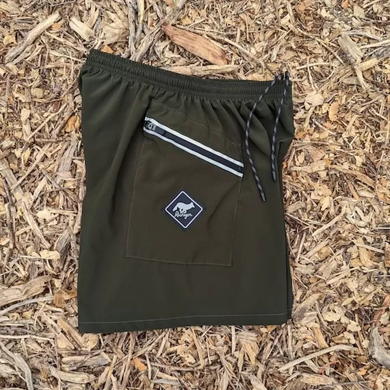 Runyon TrailStash 5" Gravel Short Dark Olive Green Made In USA