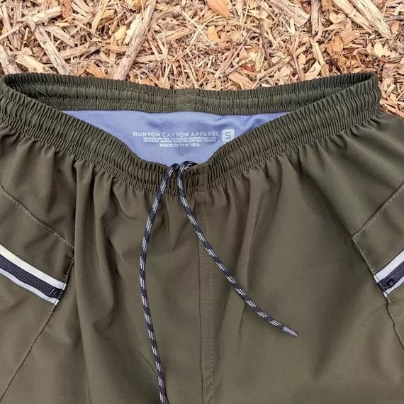 Runyon TrailStash 5" Gravel Short Dark Olive Green Made In USA